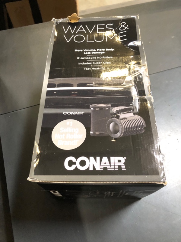 Photo 1 of Conair Hot Rollers Hair Curlers for Long, Medium and All Hair | Heated Rollers with Hair Roller Clips Included | 1 1/2-inch Rollers | Amazon Exclusive