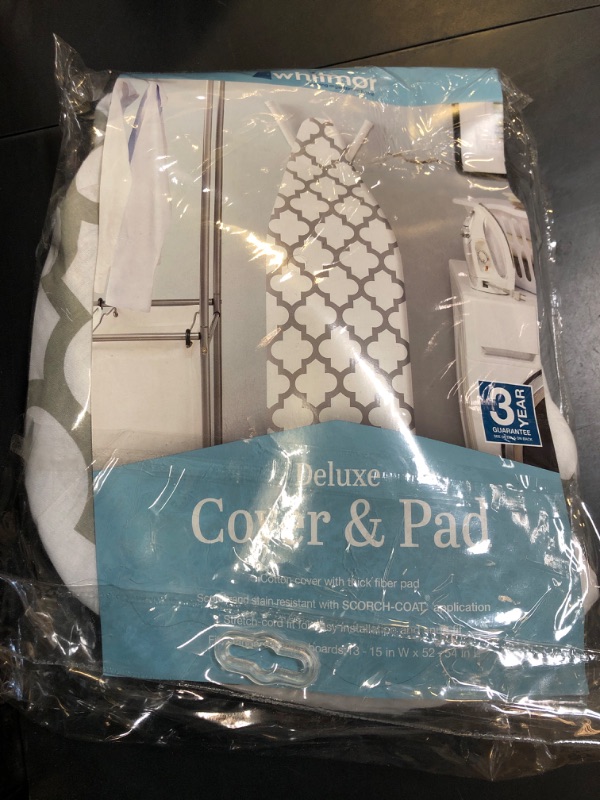 Photo 1 of Whitmor Deluxe Ironing Board Cover and Pad (Ironing board not included) - Medallion Grey
