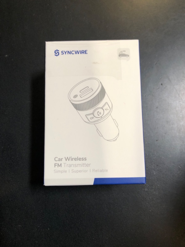Photo 1 of Syncwire Bluetooth 5.4 FM Transmitter for Car, 38W PD&QC3.0 Dual USB Charging Bluetooth Car Adapter Microphone & Bass Sound MP3 Music Player FM Kit with Hands-Free Calling