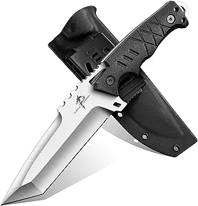 Photo 1 of Purple Dragon Fixed Blade Knife with Kydex Sheath - D2 Steel Survival Knives for Camping, Bushcraft, Hunting - Ergonomic G10 Handle Outdoor Survival Gear Gift for Men(Black-T)
