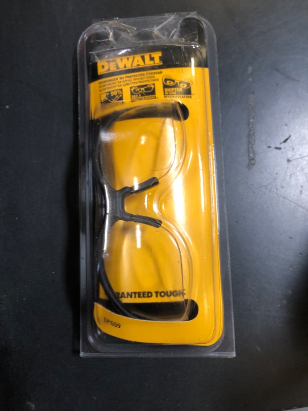 Photo 1 of DEWALT DPG59-125C Reinforcer Rx-Bifocal 2.5 Clear Lens High Performance Protective Safety Glasses with Rubber Temples and Protective Eyeglass Sleeve