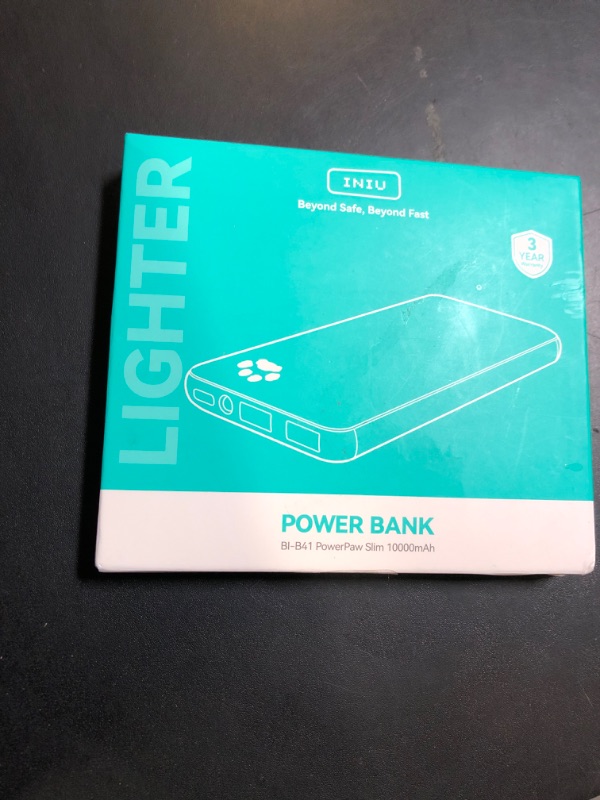 Photo 1 of INIU Portable Charger, Slimmest 10000mAh 5V/3A Power Bank, USB C in&out High-Speed Charging Battery Pack, External Phone Powerbank Compatible with iPhone 16 15 14 13 12 Samsung S22 S21 Google iPad etc