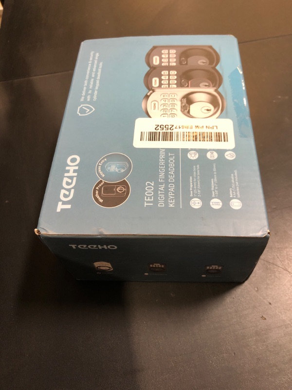 Photo 1 of TEEHO TE002 Fingerprint Door Lock - Keyless Entry Door Lock - Electronic Keypad Deadbolt - Smart Locks for Front Door - Auto Lock - Easy Installation - Satin Nickel