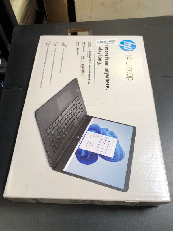 Photo 1 of HP 14" Latest Stream Laptop Ultral Light for Students and Business, Intel Celeron Processor, 4GB RAM, 64GB eMMC, 1 Year Office 365, Fast Charge, HDMI, WiFi, USB-A&C, Win 11 (Renewed)