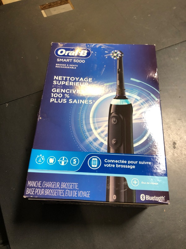 Photo 1 of Oral-B Pro 5000 Smartseries Power Rechargeable Electric Toothbrush with Bluetooth Connectivity, Black Edition