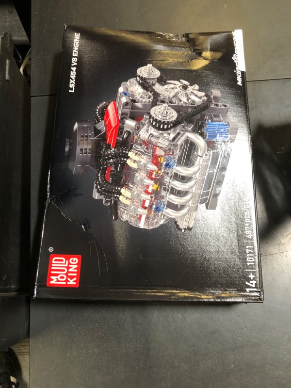 Photo 1 of Mould King 10171 V8 Engine Building Blocks Sets, V8 Engine Model kit That Run, Build Your Own STEM Model Engine, 8-Cylinder Car Engine Building Engineering Toys for Kids/Adults Collections(487+PCS)