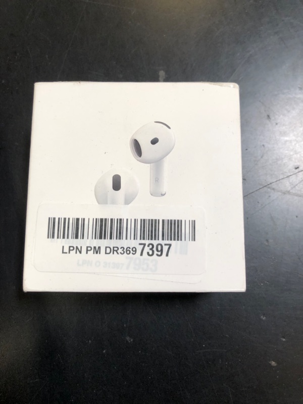 Photo 1 of Apple AirPods 4 Wireless Earbuds, Bluetooth Headphones, with Active Noise Cancellation, Adaptive Audio, Transparency Mode, Personalized Spatial Audio, USB-C Charging Case, Wireless Charging, H2 Chip