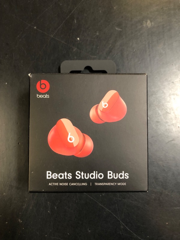 Photo 1 of Beats Studio Buds - True Wireless Noise Cancelling Earbuds - Compatible with Apple & Android, Built-in Microphone, IPX4 Rating, Sweat Resistant Earphones, Class 1 Bluetooth Headphones - Red