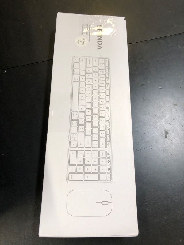 Photo 1 of seenda Bluetooth Keyboard and Mouse for Mac, SKM64-2 Multi-Device Rechargeable Slim Wireless Keyboard Mouse Stainless Steel Full Size, Compatible with MacBook Pro/Air, iPad, iMac - Space Gray