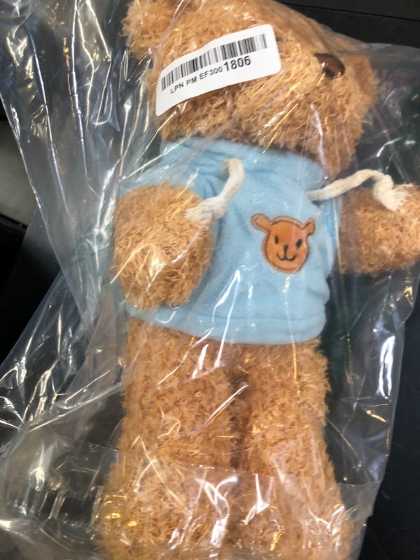 Photo 1 of 11.8 inches Teddy Bear Stuffed Animals Soft Plush Cute Teddy Bear with Hoodie Doll for Boys Girls (Blue)