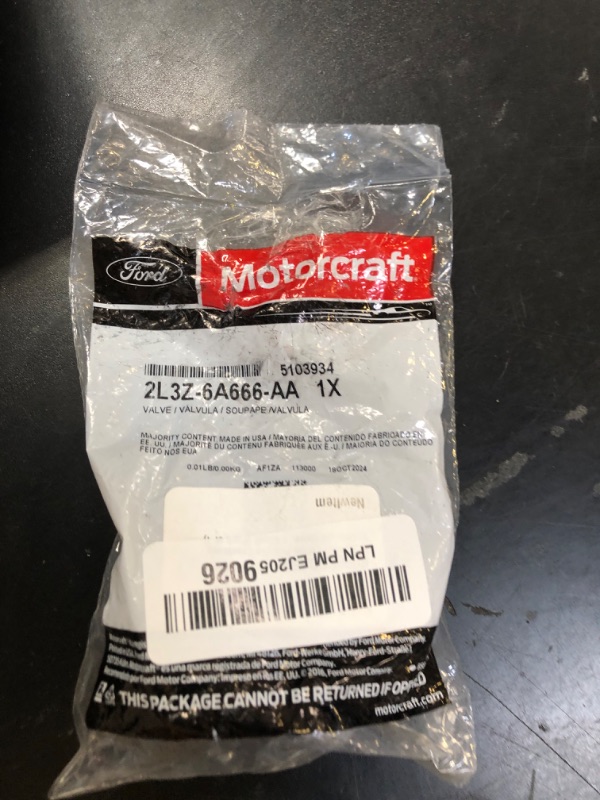 Photo 1 of Motorcraft EV258 Positive Crankcase Ventilation Valve, 1 Count (Pack of 1)
