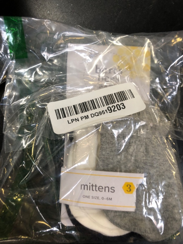 Photo 1 of Burt's Bees Baby Girls Mittens, No-scratch Mitts, 100% Organic Cotton, Set Of 3, Midnight