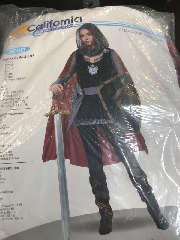 Photo 1 of California Costumes, Ladies Knight, Women's Size Medium, Black/Red