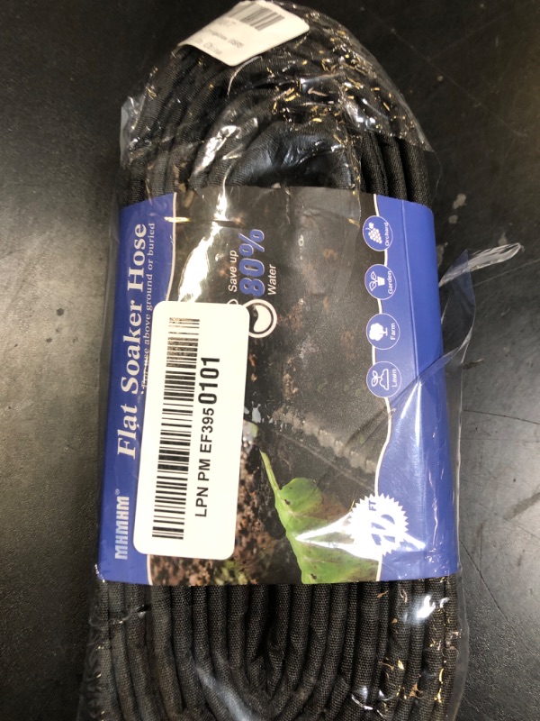 Photo 1 of MHMHM Flat Soaker Hose 15FT Heavy Duty Double Layer Design - Save 80% Water for Garden, Lawn, and Flower Bed Drip Irrigation (15FT)