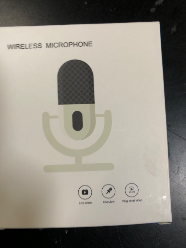 Photo 1 of 2 Pack Wireless Mini Lavalier Lapel Microphone for iPhone,Android Phone(2 in 1) - 65ft Cordless Clip on Dual Mics with Noise Reduction 6H Working Time for Video Recording Vlogging, YouTube,(Black)