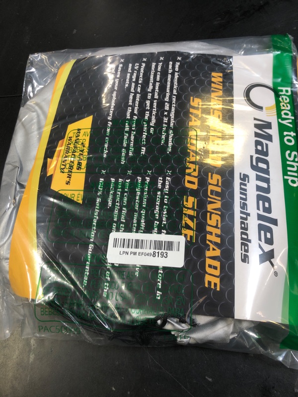 Photo 1 of Magnelex Windshield Sun Shade - Reflective Fabric Blocks Sun and Keeps Your Vehicle Cool, Foldable Sun Shield for Car (Universal Fit)