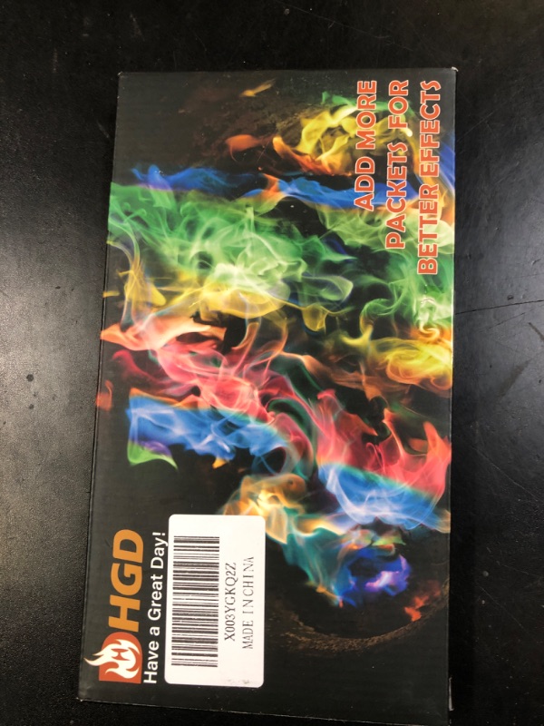 Photo 1 of HGD (6 Pack) Magic Campfire Fire Color Changing Packets for Fire Pit, Indoor/Outdoor Fireplace, Bonfire - Rainbow Magical Flame, Camping Accessory, Compatible with Wood