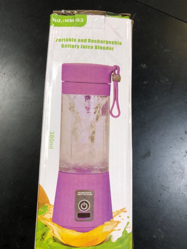 Photo 1 of Cordless Personal Size Portable Blender - 12 Oz Blender for Smoothies and Shakes with BPA Free Traveling Juice Cup, 6 Blades for Powerful Blending, Suit for Sports/Travel/Home