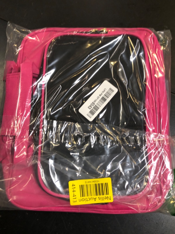 Photo 1 of Oeun fan Enamel pin display bag, 8-page pin trading book, collectible pin board, suitable for storing pins, brooches, patches (pink)