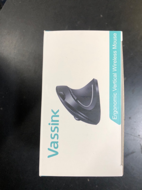 Photo 1 of Vassink Ergonomic Mouse, Rechargeable Wireless Mouse, 2.4GHz Rechargeable Wireless Vertical Optical Mice with USB Receiver, 6 Buttons for Laptop, PC, Computer Black