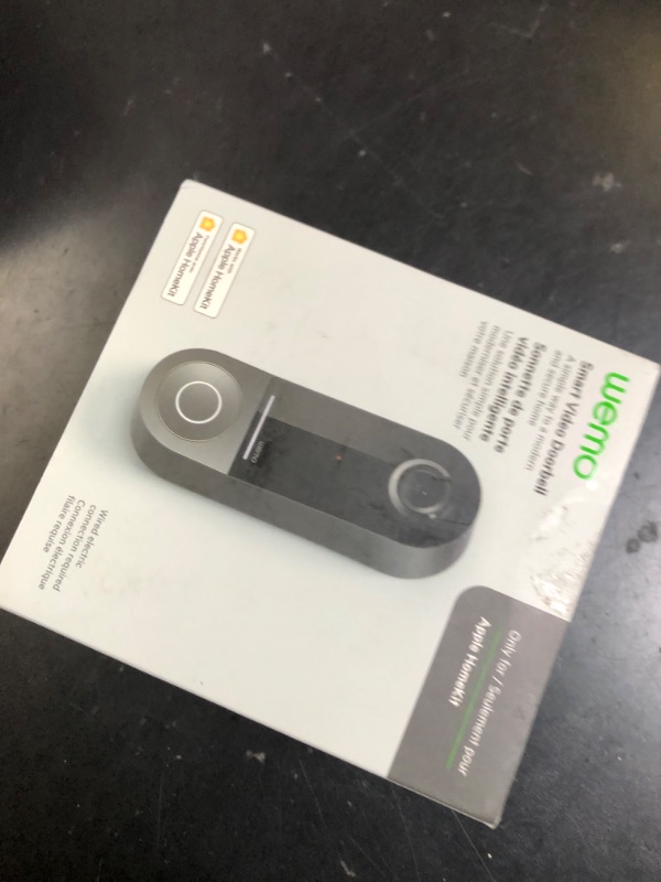 Photo 1 of WeMo Smart Video Doorbell - Apple HomeKit Secure Video with HDR - Smart Home Products Video Doorbell Camera - Ring Doorbell for Security Camera System - WiFi Camera Doorbell w/ 223° FOV & 2-Way Audio