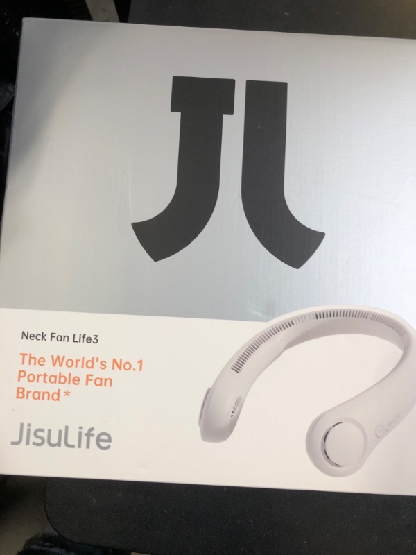 Photo 1 of JISULIFE Portable Neck Fan, Hands Free Bladeless Fan, 5 Speeds, 4000 mAh Battery Operated Wearable Personal Fan, Twistable, Rechargeable, Gift for Women Men-Dark Green
