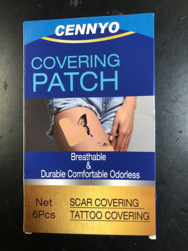 Photo 1 of Tattoo Cover Up Patch, Ultra Thin Tattoo Cover Up Tape for Scar and Birthmarks, Waterproof and Sweatproof, 6 Pcs