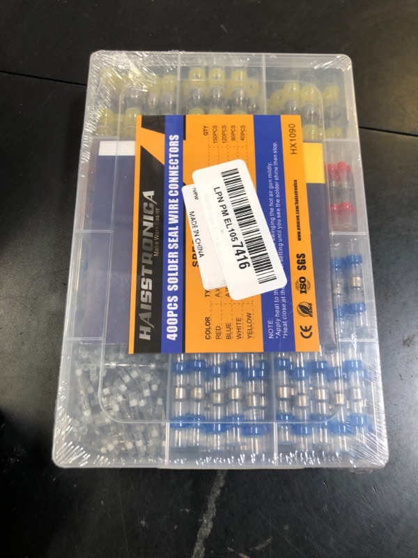 Photo 1 of 400PCS Solder Seal Wire Connectors-haisstronica Waterproof Heat Shrink Butt Connectors-Self Solder for Marine,Aircraft,Boat,Truck,Stereo,Joint