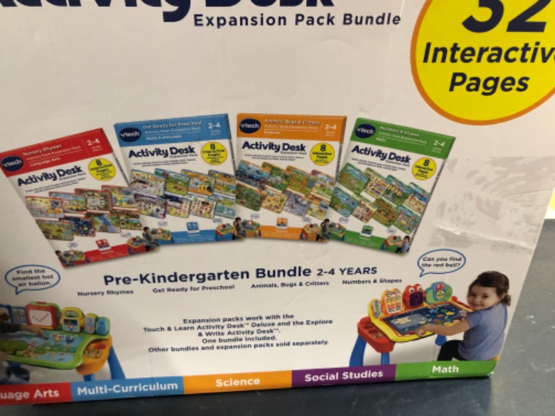 Photo 1 of VTech Touch and Learn Activity Desk Deluxe 4-in-1 Pre-Kindergarten Expansion Pack Bundle for Age 2-4