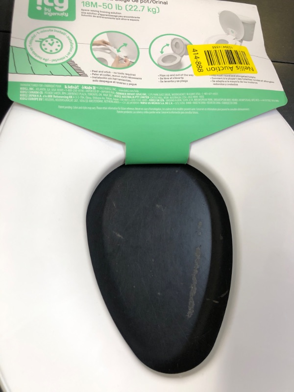 Photo 1 of Ingenuity: ity by Ingenuity Flip & Sit Potty Seat (White) – Easy to Set Up & Remove Potty Training Seat That Attaches to Adult Toilet Seat