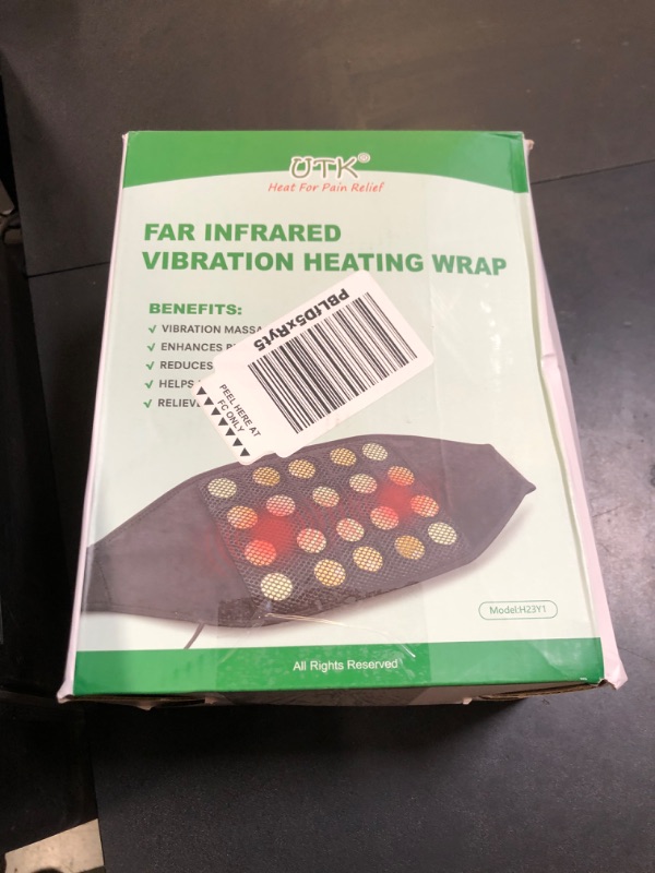 Photo 1 of UTK Far Infrared Heating Pad for Back Pain Relief, Hot to 159?, Gift for Women Men, FSA HSA Eligible Lower Back Massager with 3 Vibration, 16 Timers Auto-Off, 20 Natural Jade, 35-55" Adjustable Size