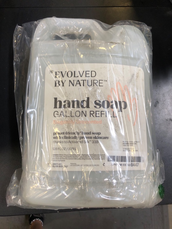 Photo 1 of Evolved By Nature Liquid Hand Soap Refill, 128 Oz, Unscented, Biodegradable Formula