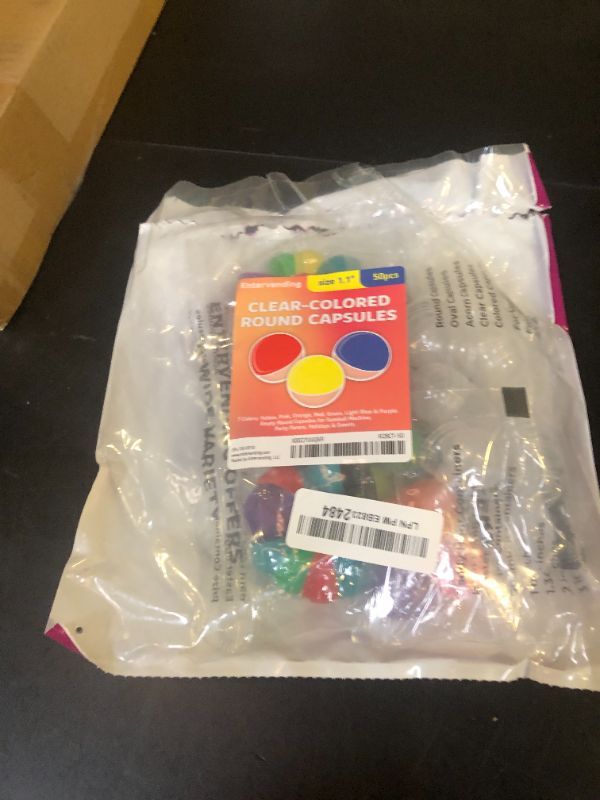 Photo 1 of Capsule Vending Machine Translucent Round Capsules Empty 50 pcs 1.1 inch - Gumball Machine Capsules Bulk Party Favors Containers - Easter Basket Stuffers Gifts Pinata Stuffers DIY Craft Supplies