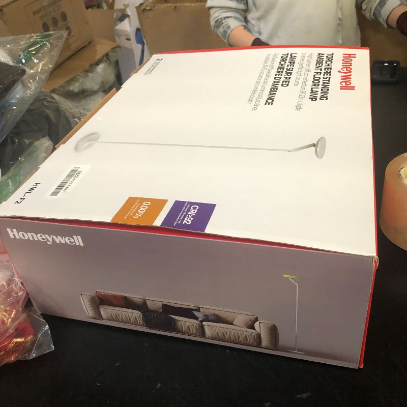 Photo 1 of HONEYWELL Floor Lamps for Living Room- F2 Sunturalux™ 2 in 1 40w/3000lm 10.83'' Panel Super Bright Led Floor Lamp with Remote Control,Modern Tall Lamp 6 RGB Modes Standing Lamp for Bedroom,Office