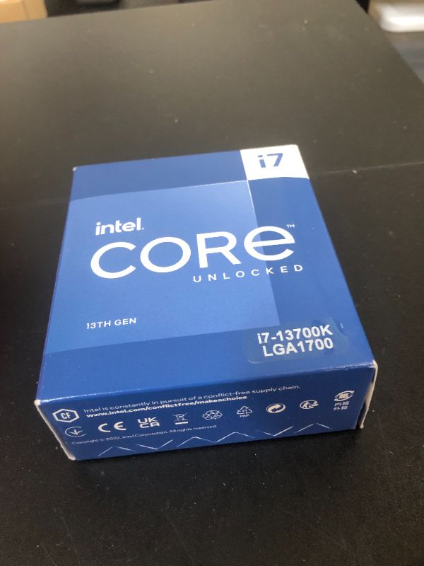 Photo 1 of Intel Core i7-13700K Gaming Desktop Processor 16 cores (8 P-cores + 8 E-cores) with Integrated Graphics - Unlocked