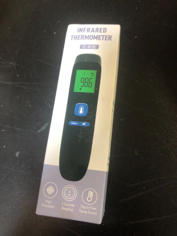 Photo 1 of ANMEATE No-Touch Forehead Thermometer for Adults, Infrared Digital Thermometer for Kids, Touchless Baby Thermometer, Accurate Reading with Large Display, Mute Mode, Memory Recall, Fever Alarm