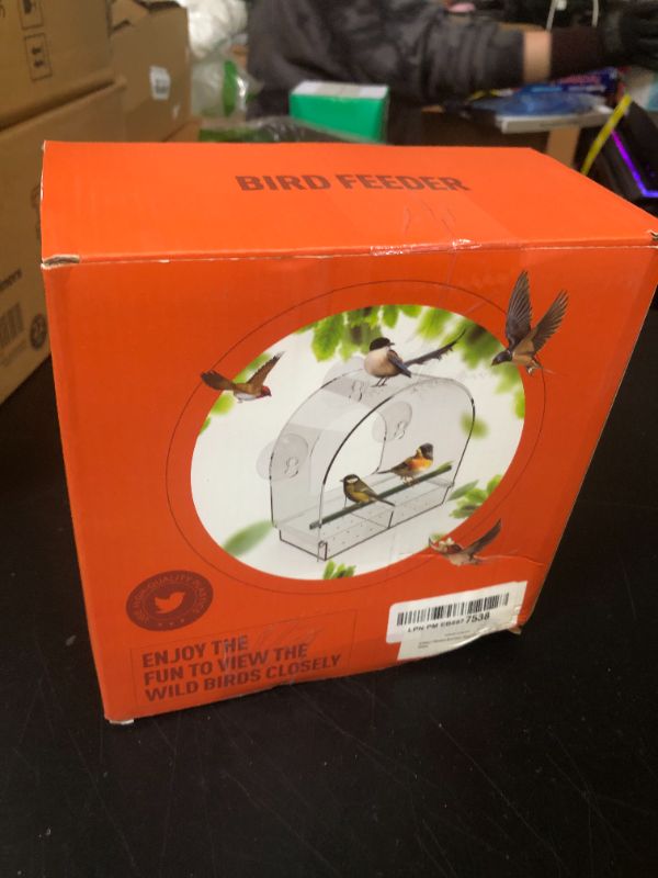 Photo 1 of SUNALLY Window Bird Feeder for Outdoors, Clear Feeders Window Mounted with Strong Suction Cups, Fummingbird Feeder for Viewing Inside, Oriole, Finch Bird Watching for Cats, Elderly, Kids