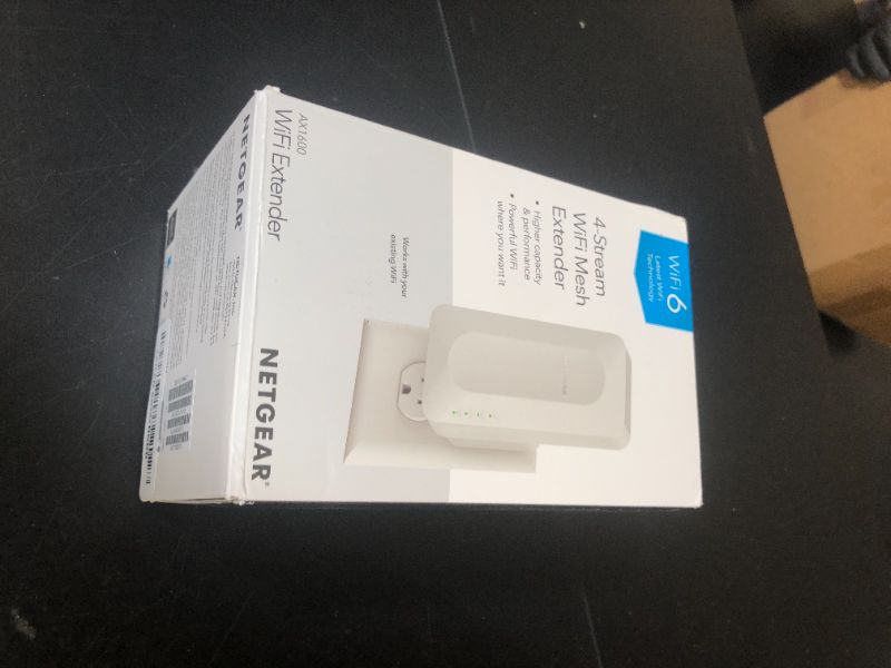 Photo 1 of NETGEAR WiFi 6 Mesh Range Extender (EAX12) - Add up to 1,200 sq. ft. and 15+ Devices with AX1600 Dual-Band Wireless Signal Booster & Repeater (up to 1.6Gbps Speed), WPA3 Security, Smart Roaming