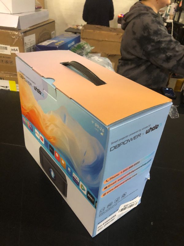 Photo 1 of [2025 Netflix-Official | 386+ Built-in Apps] DBPOWER E2 Smart Projector with WiFi and Bluetooth, Mini Projector 4K Support with Netflix, Youtube, Disney+, Hulu, Max, Crunchyroll w Portable Case