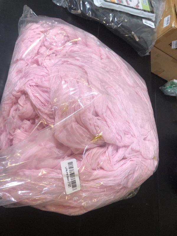 Photo 1 of 6 Pieces Pink 10FT Cheesecloth Table Runner Boho Gauze Fabric Table Runner Rustic Sheer Runner for Wedding Birthday Baby Shower Party Boho Table Decoration?Pink?