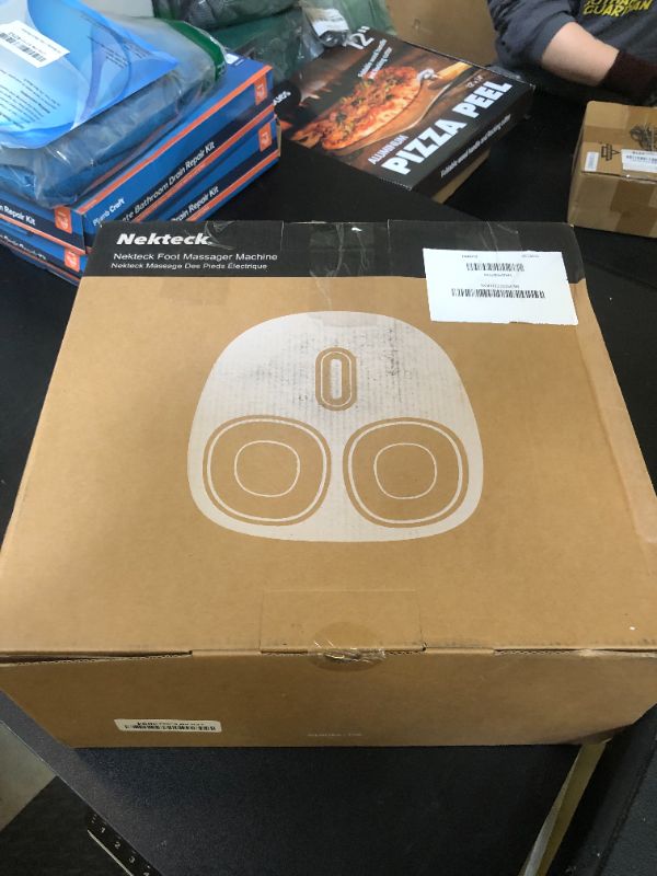 Photo 1 of Nekteck Shiatsu Foot Massager Machine with Soothing Heat, Deep Kneading Therapy, Air Compression, Improve Blood Circulation and Foot Wellness,Relax for Home or Office Use(Beige)