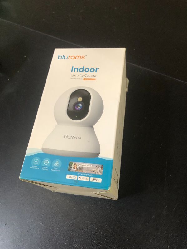 Photo 1 of blurams Indoor Camera 2K, Cameras for Home Security 5GHz, 360° Pet Camera w/Motion Tracking, Phone App, 2-Way Audio, IR Night Vision, Siren, Works with Alexa & Google Assistant