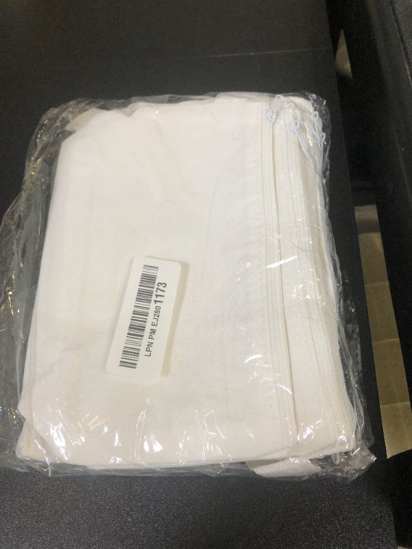 Photo 1 of Weewooday 12 Pieces Sublimation Zipper Pouch Blank DIY Canvas Makeup Bags for Women Plain Cosmetic Pouch with Zipper for Travel Wedding Teacher Women Toiletry Makeup Cosmetic Stationery(White)