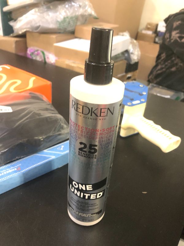 Photo 1 of Redken One United Leave In Conditioner | Heat Protectant Spray for Blow Dry & Hair Styling | Multi-Benefit Hair Treatment | Detangles, Nourishes, & Smooths Frizz | For All Hair Types | Paraben Free