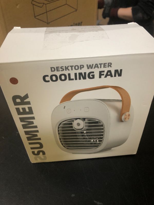 Photo 1 of Portable Air Conditioners, 5200mAh Rechargeable Mini Air Conditioner Fan, 3 Wind Speeds Quiet Personal Small Desk Air Cooler Fan for for Bedroom, Car, Home, Camping, Travel, and Office