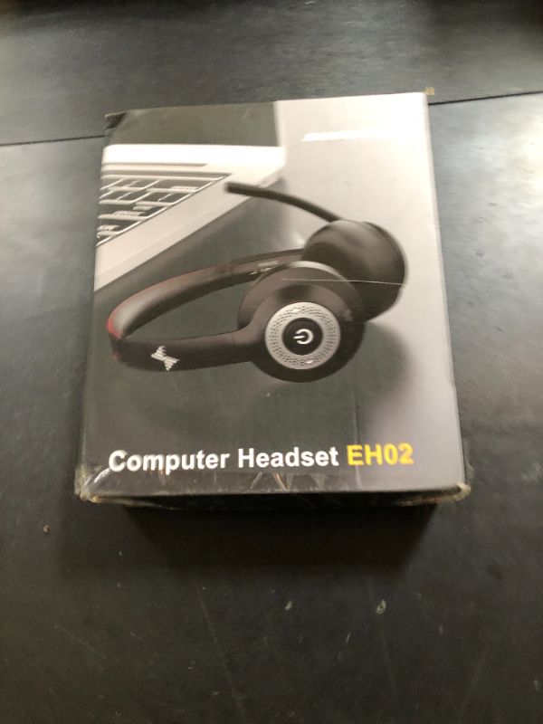 Photo 1 of Wireless Headset with AI Noise Cancelling Microphone Bluetooth Headset - Bluetooth V5.2 Headphones with USB Dongle & Mic Mute for Computer/Laptop/PC/iPhone/Android/Cell Phones (Bluetooth+USB Dongle)