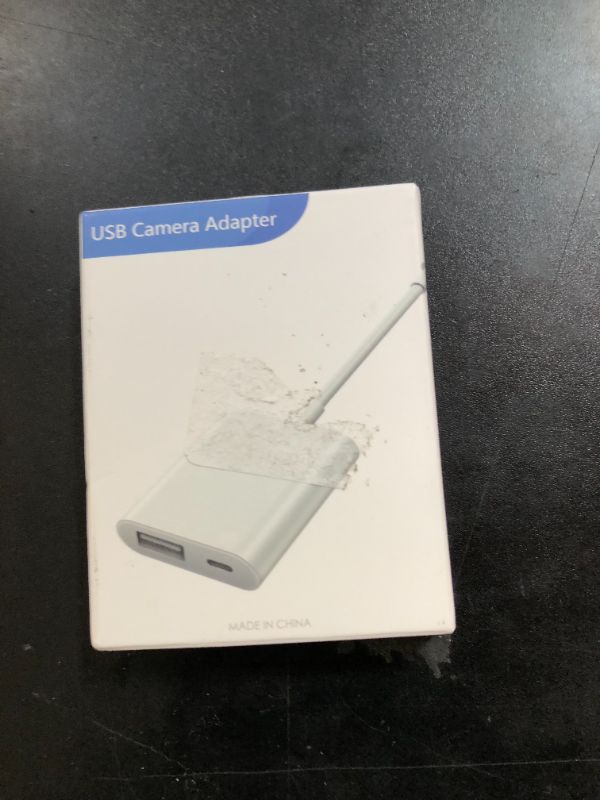 Photo 1 of SUNTRSI USB Camera Adapter, Portable USB 3.0 Female OTG Adapter for iPhone, iPad to USB Adapter with Charging Port, No Application, Plug and Play