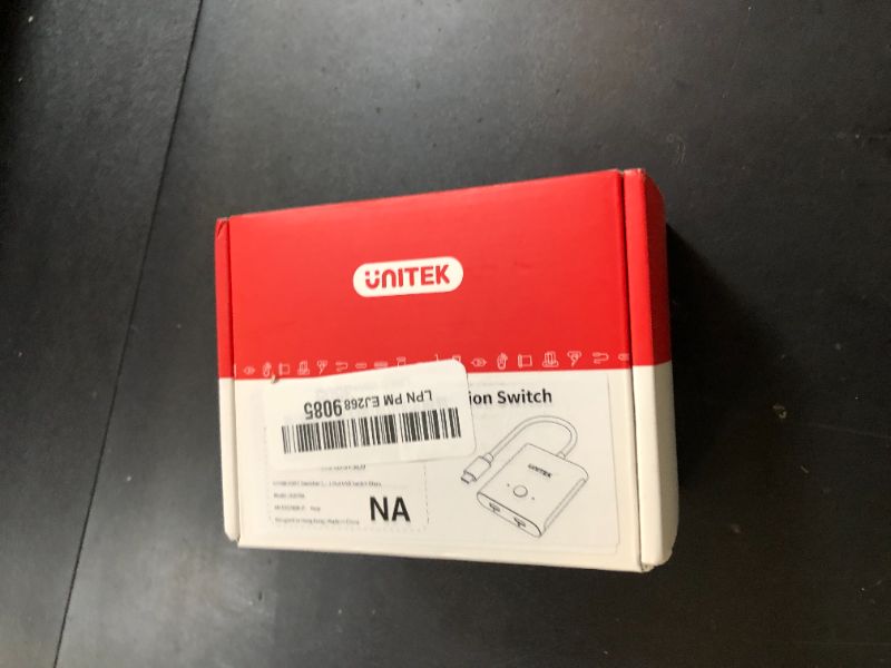 Photo 1 of Unitek Bi-Directional USB C Switcher 1 in 2 Out/2 in 1 Out Switch Selector 2 Computers Share 1 Devices Video Source Switch 8K@60Hz Video 10Gbps Data Transfer USB-C Power Adapter Included Black