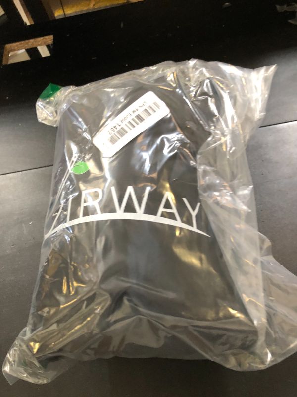 Photo 1 of UIRWAY 6FT Round Pool Cover, Inflatable Pool Covers for Above Ground Pools with Elastic Cord - Snug Fit & Easy Set, Outdoor Swimming Pool Cover with 2 Reflective Strip Handles, Black