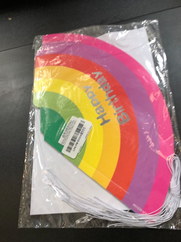 Photo 1 of Rainbow Cone Party Hats for Kids & Adults - 12 Pack, 8 inch - Perfect for Birthday Parties & Classroom Decorations